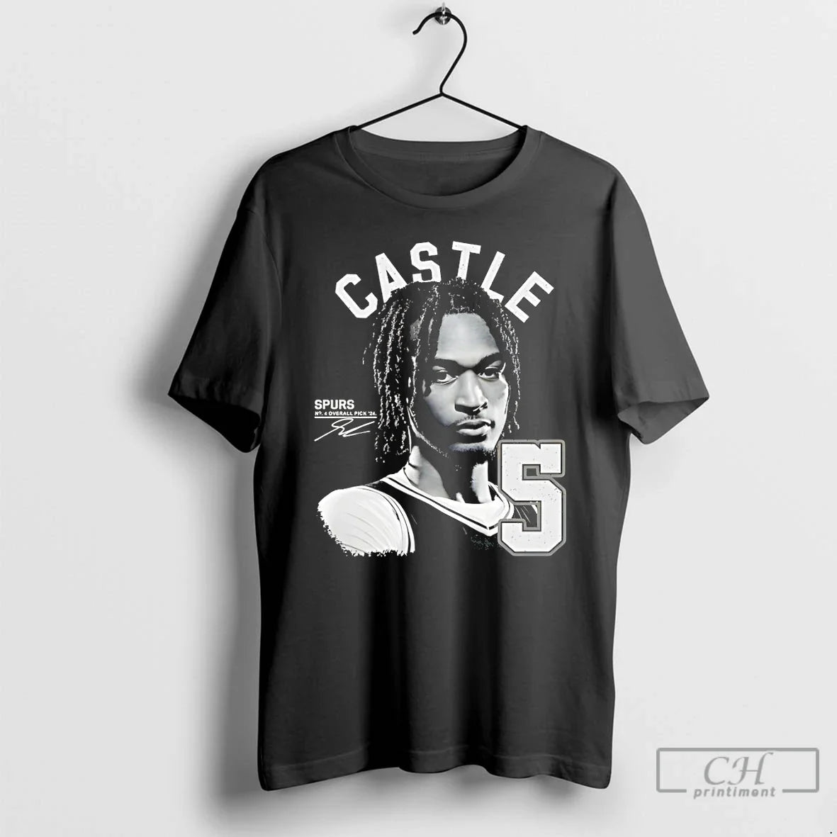 Premium Stephon Castle San Antonio Spurs Basketball No 4 Overall Pick 24 T Shirts Sweater Unisex , , , Long Sleeve Tee