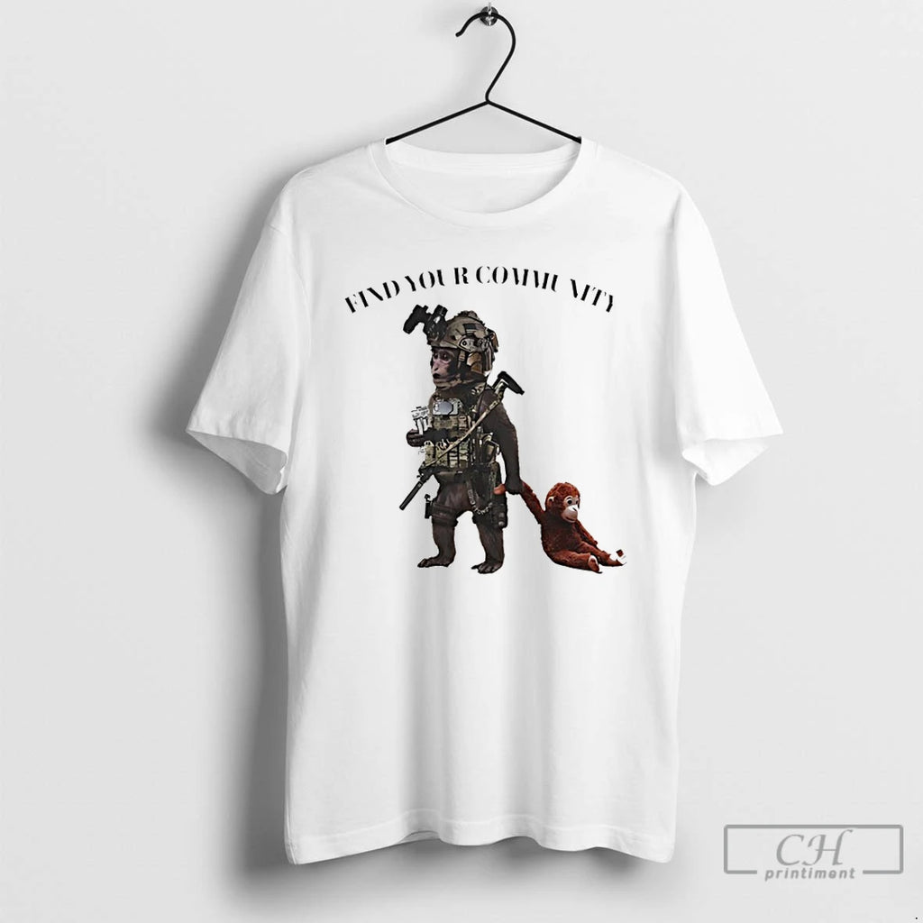 Premium Tactical Punch The Monkey Find Your Community Graphic