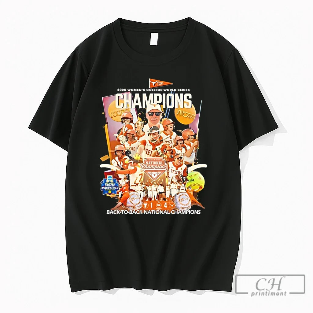 Premium Texas Longhorns 2026 Womens College Series Back To Back National Champions T Shirts Sweater