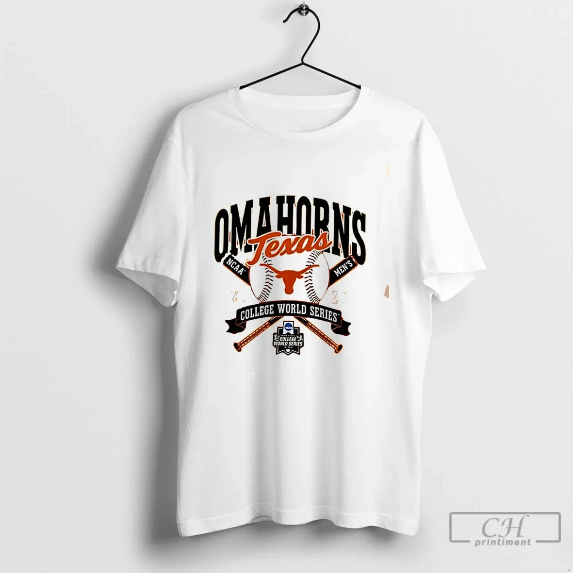 Premium Texas Longhorns X Omaha Bound 2026 College World Series Logo Tee T Shirts Sweater Unisex , , , Long Sleeve Tee