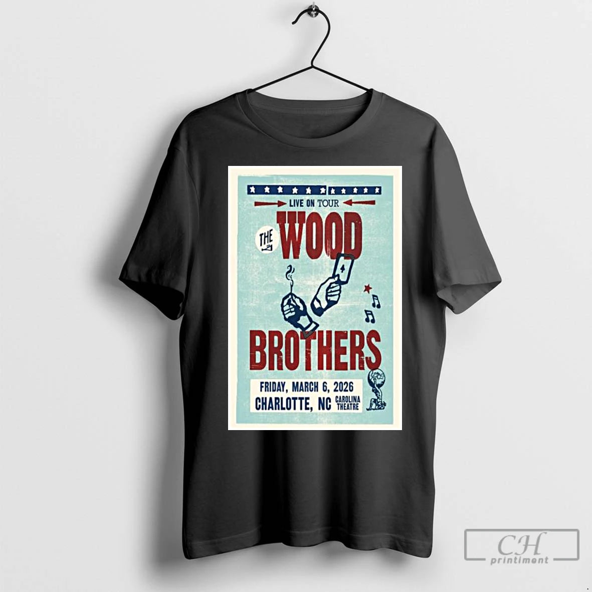 Premium The Wood Brothers Charlotte Nc March 6 2026 Concert Long Sleve