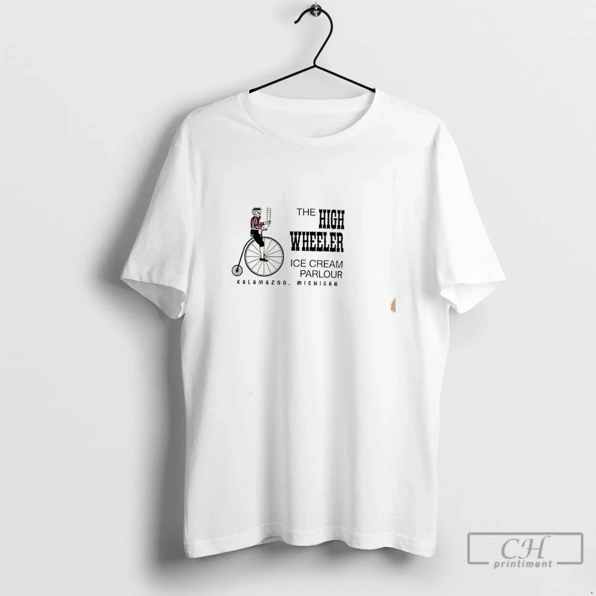 Premium The High Wheeler Ice Cream Parlour Graphic Tee Unisex , , , Long Sleeve Tee