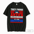Premium They Found The Antifa Handbook Its The Constitution Text Tee Unisex , , , Long Sleeve Tee