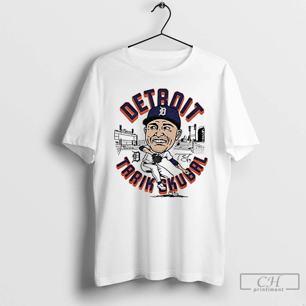 Premium Tigers Tarik Skubal Player Signature Caricature