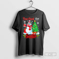 Premium Too Cool For Santa Merry Christmas Snowman Sunglasses Drink Coffee Black Shirt Sweater