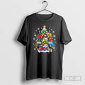 Premium Tractor Santa Christmas Tree Joyful Farmer Black Shirt Sweater