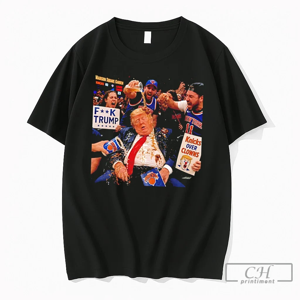 Premium Trump And Knicks Fan Knicks Over Clowns Tee Unisex , , , Long Sleeve Tee