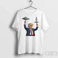 Premium Trump Balancing Alien And Ufo Spinner Cartoon