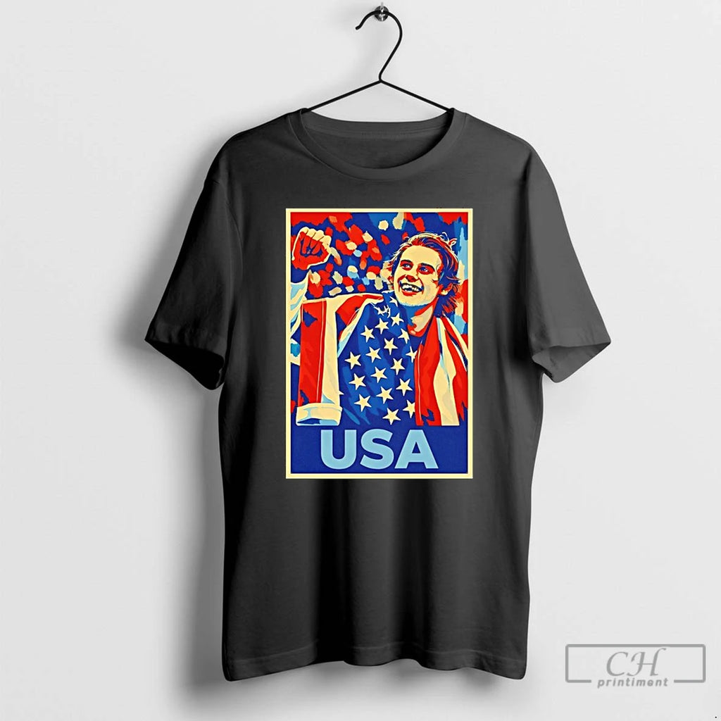 Premium U S Hockeys Jack Hughes Olympic Gold Vintage