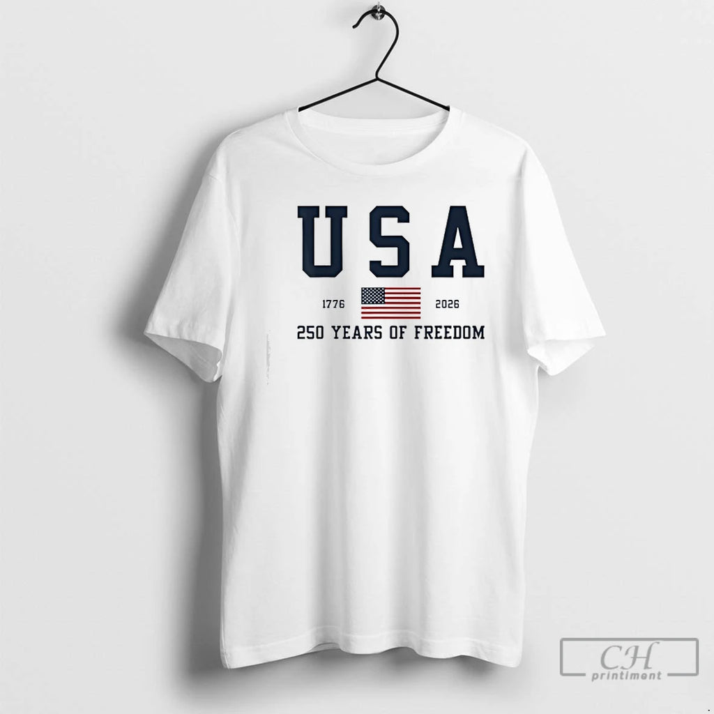 Premium Usa 250 Years Of Freedom 1776 2026 Americas 250th Birthday Retro T Shirts Sweater