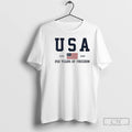 Premium Usa 250 Years Of Freedom 1776 2026 Americas 250th Birthday Retro T Shirts Sweater
