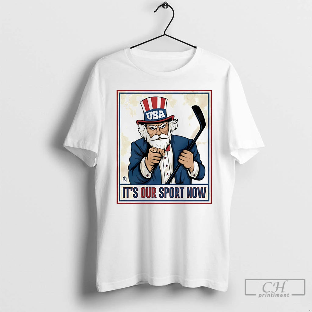 Premium Usa Olympic Gold Medal Hockey Jack Hughes Its Our Sport Now T Shirts Sweater