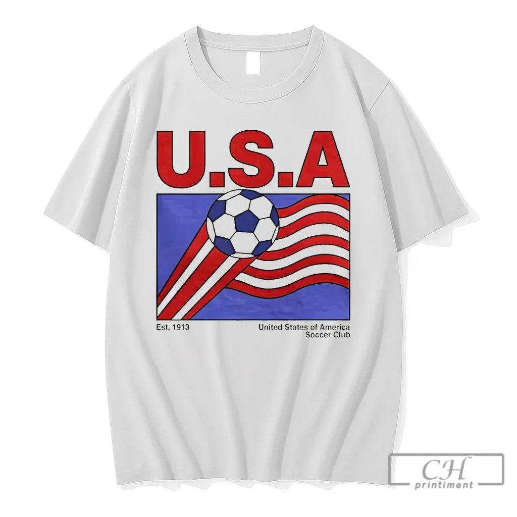 Premium Usa Soccer Est 1913 United States Of America Soccer Club Unisex , , , Long Sleeve Tee