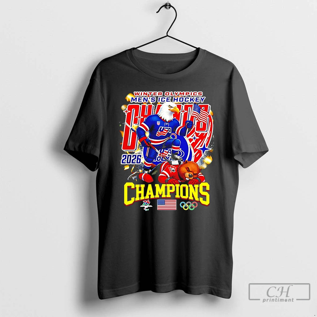 Premium Usa Beat Canada Golden Gold Medalists Womens Ice Hockey Olympic Champions 2026 T Shirts