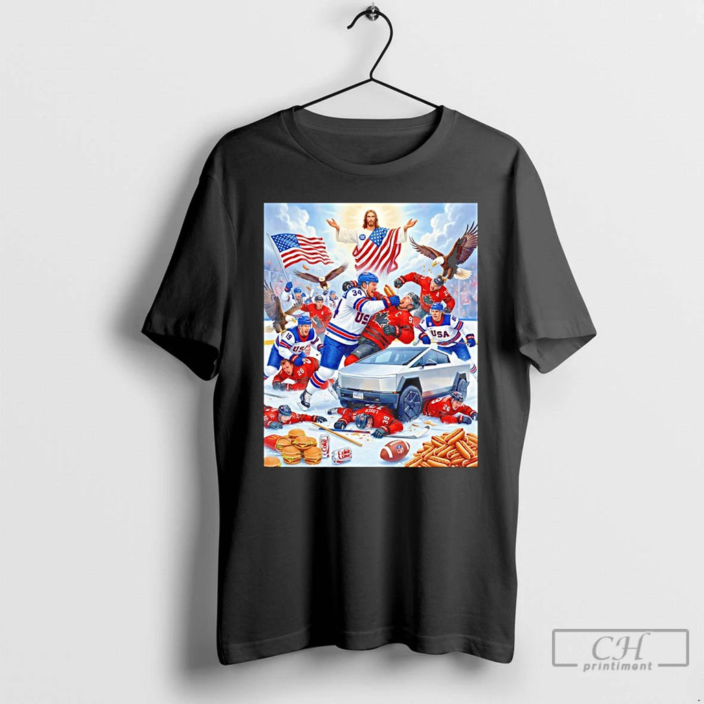 Premium Usa Vs Canada 2026 Olympics Ice Hockey Miracle On Ice 2 0 T Shirts