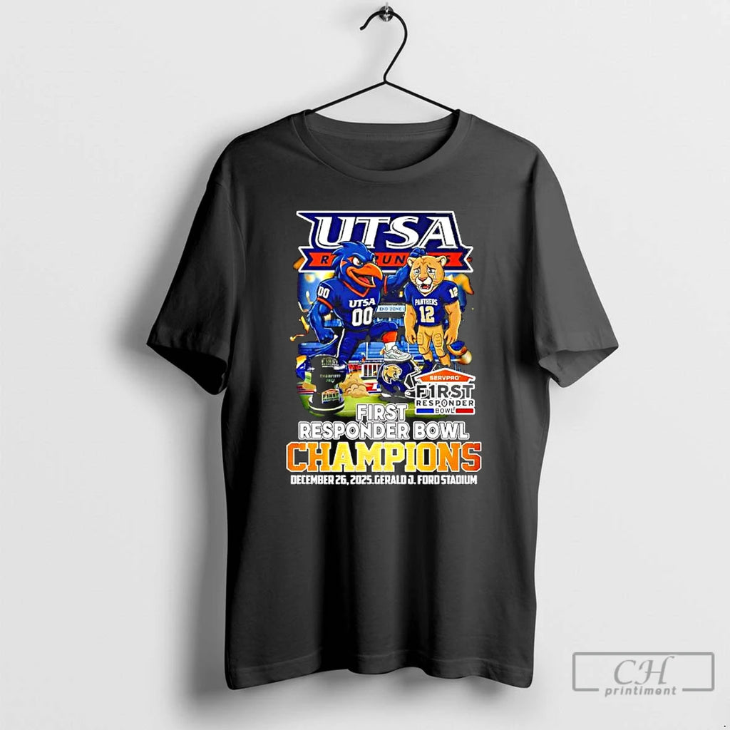 Premium Utsa Roadrunners Vs Fiu Panthers First Responder Bowl Champions Dec 26th 2025 Gerald