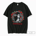 Premium Unapologetic Medusa Illustration Encircled By Red Roses Retro Tee Unisex , , , Long Sleeve Tee