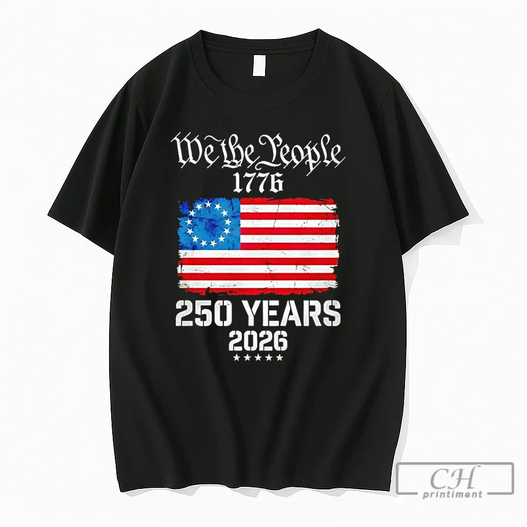 Premium United States Flag We The People 1776 250 Years 2026 Unisex , , , Long Sleeve Tee