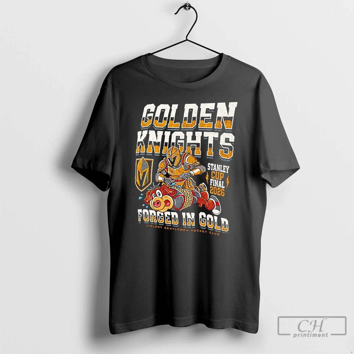 Premium Vegas Golden Knights Stanley Cup Final 2026 Forged In Gold Tee T Shirts Sweater Unisex , , , Long Sleeve Tee