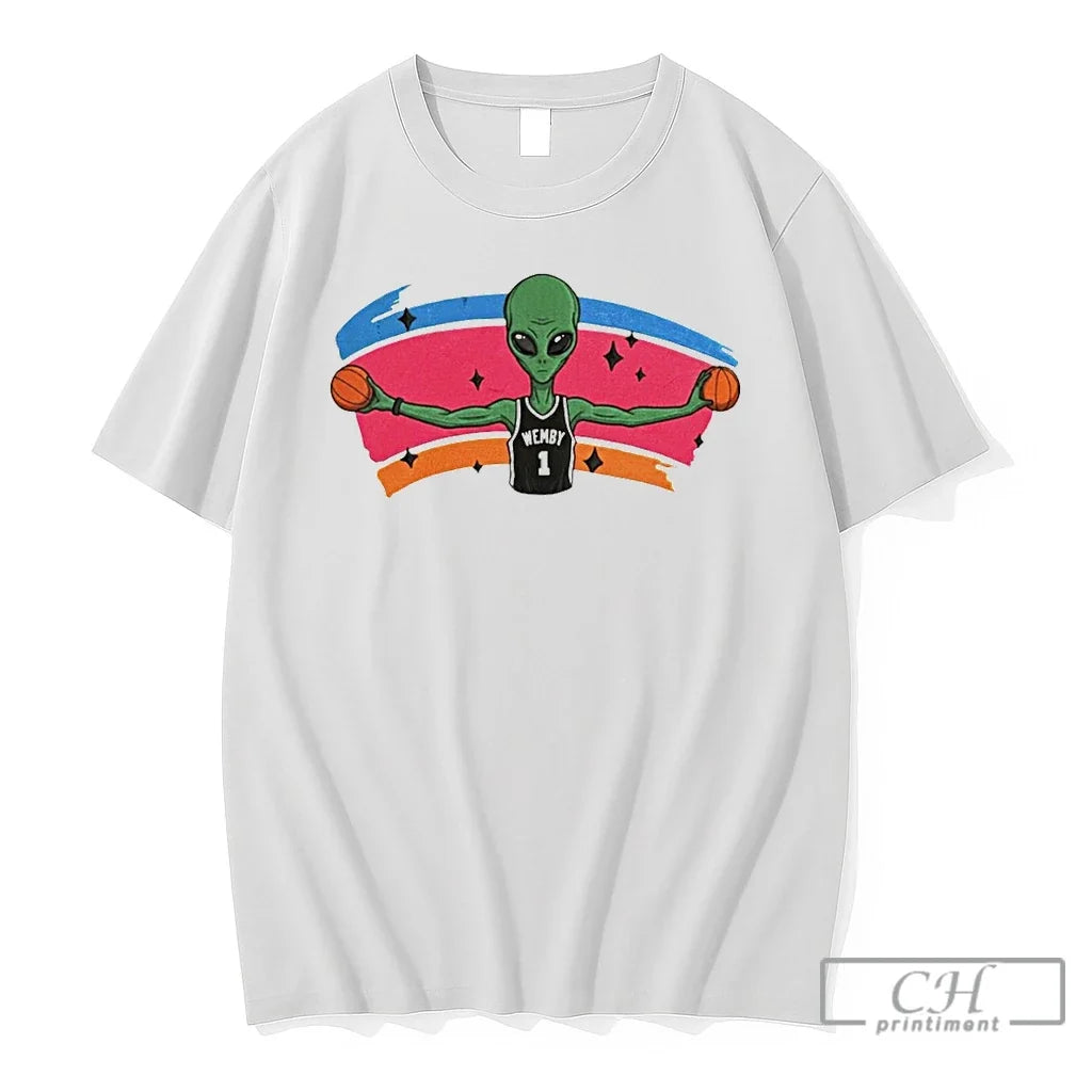 Premium Victor Wembanyama Alien Basketball Player Wemby 1 Jersey Unisex , , , Long Sleeve Tee