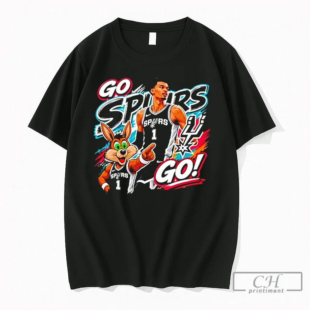 Premium Victor Wembanyama San Antonio Spurs Mascot Go Spurs Go Basketball Team T Shirts Sweater