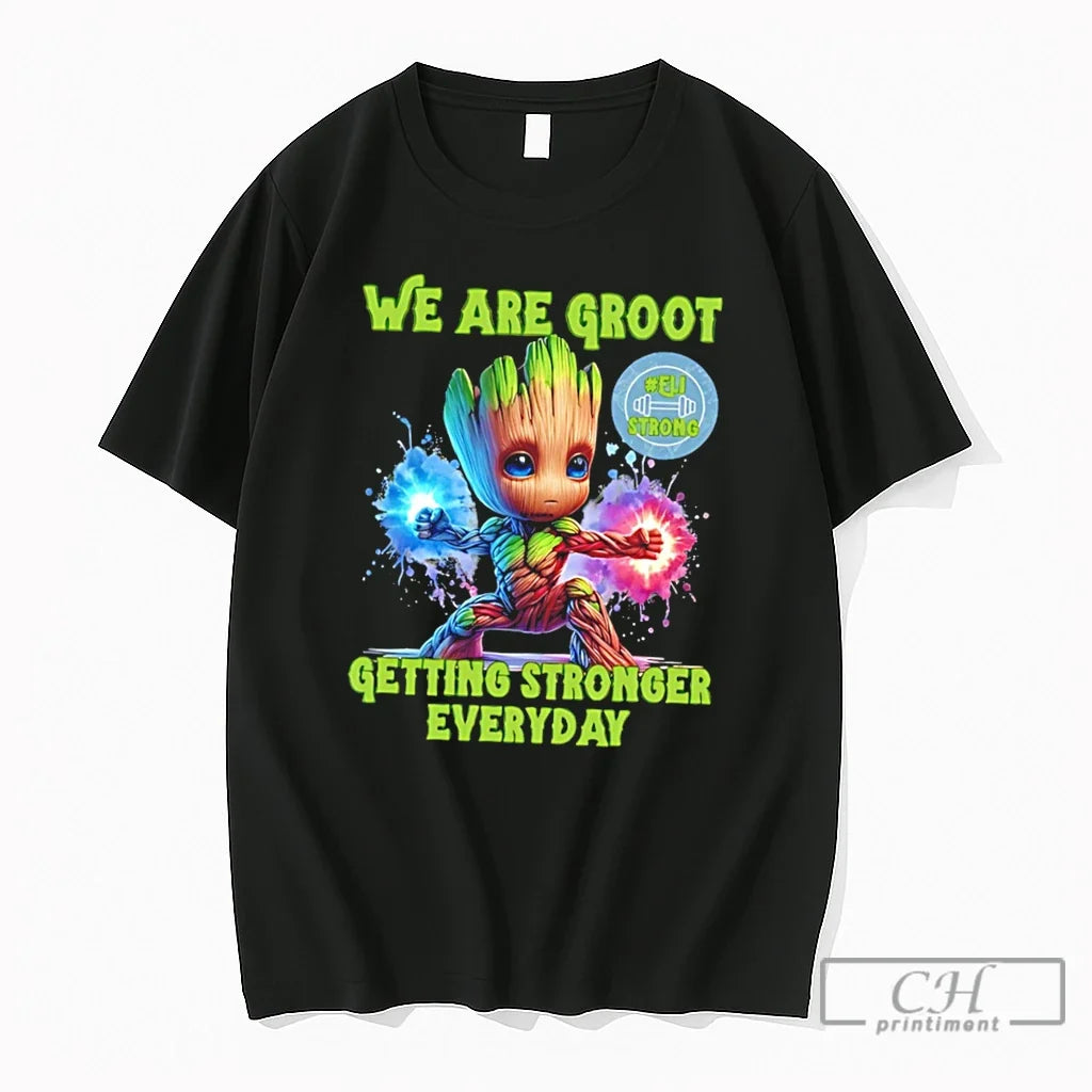 Premium We Are Groot From Guardians Of The Galaxy Getting Stronger Everyday Tee T Shirts Unisex , , , Long Sleeve Tee
