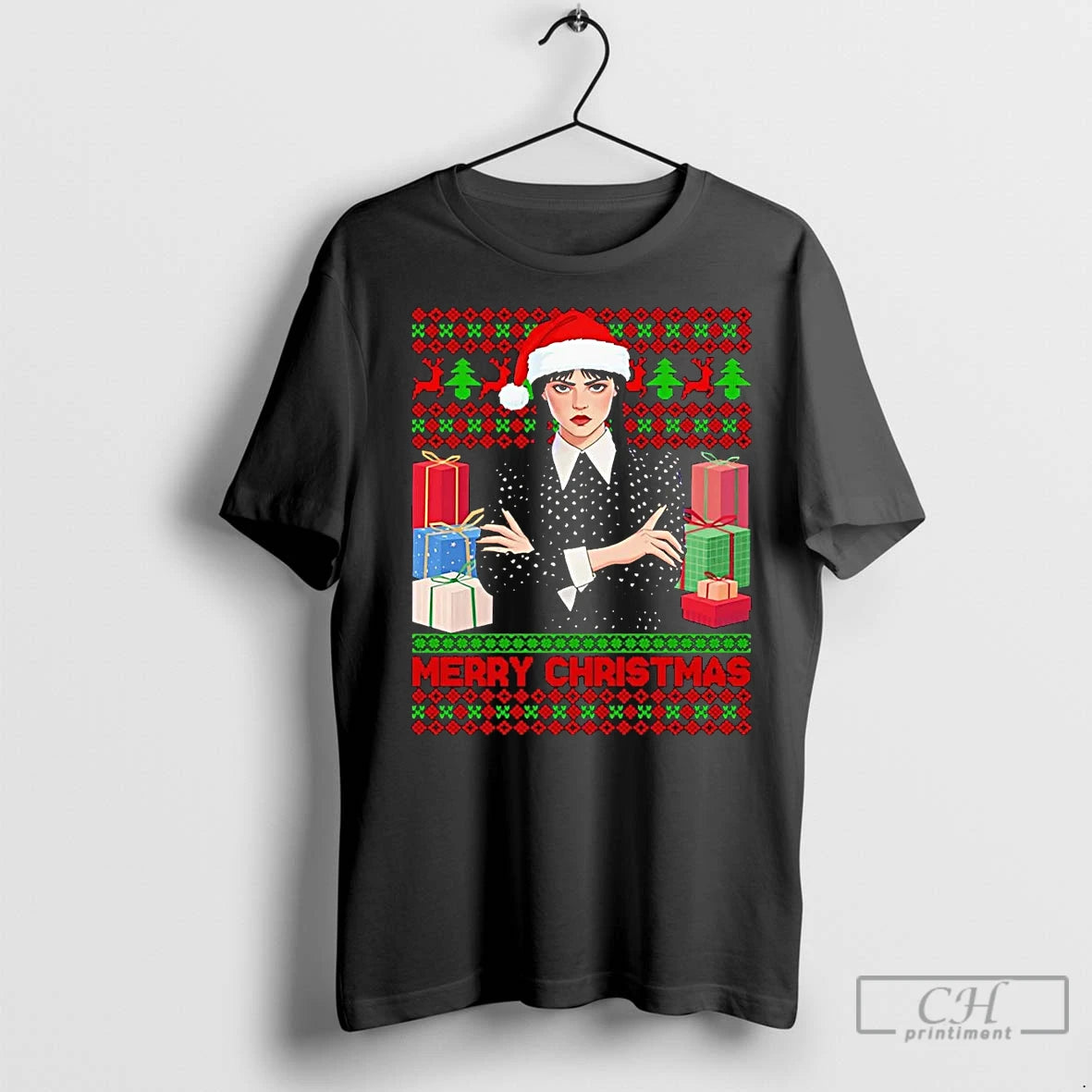 Premium Wednesday Addams Merry Christmas