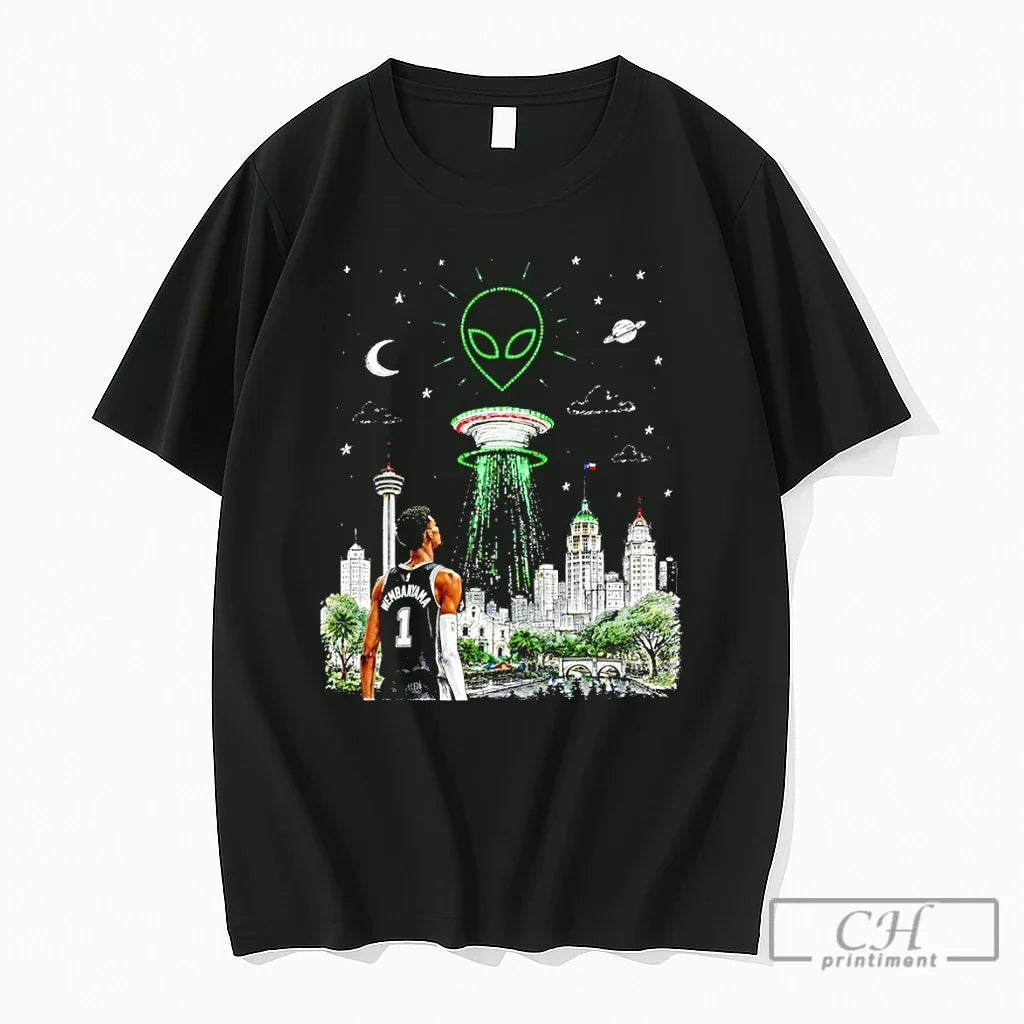 Premium Wemby Alien Victor Wembanyama Space San Antonio Spurs Basketball 2026 Nba Finals T Shirts
