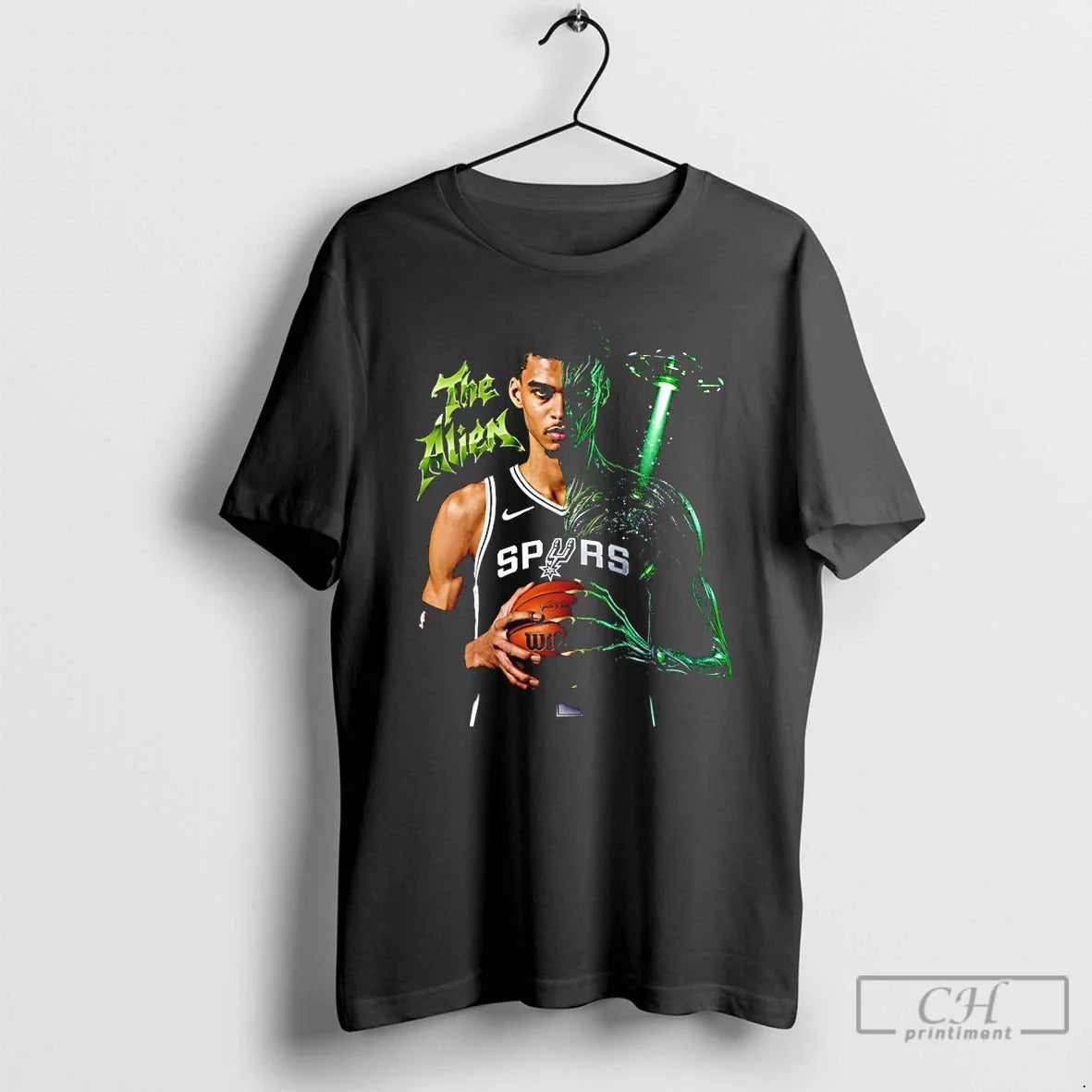 Premium Wemby Spurs The Alien Tribute Unisex , , , Long Sleeve Tee