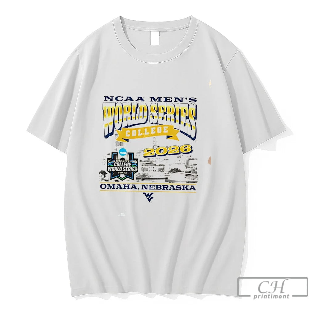 Premium West Virginia Baseball 2026 Mens College World Series Skyline Tee Unisex , , , Long Sleeve Tee