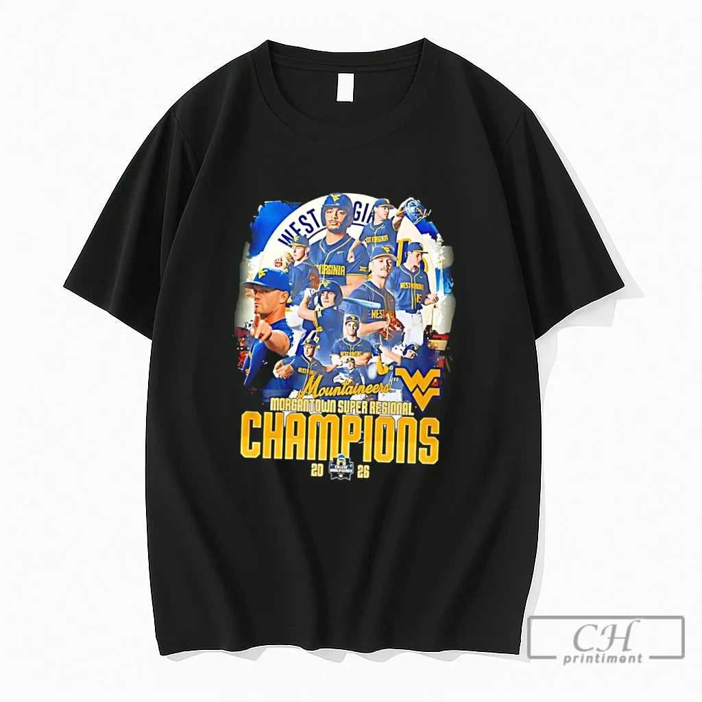 Premium West Virginia Mountaineers 2026 Baseball Championship Team Collage Tee Unisex , , , Long Sleeve Tee
