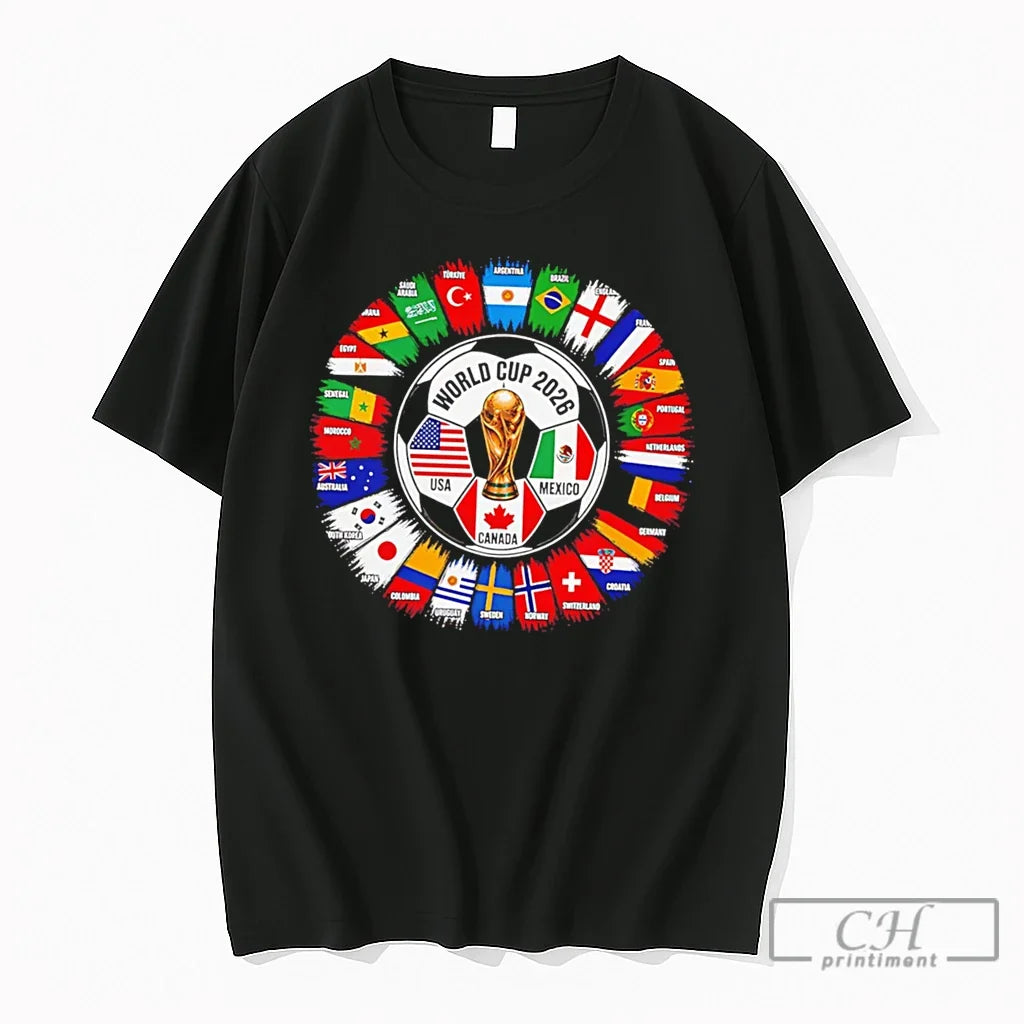 Premium World Cup 2026 Flags Tee Unisex , , , Long Sleeve Tee
