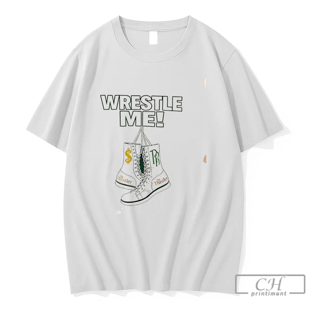 Premium Wrestle Me Wrestling Boots Illustration Tee Unisex , , , Long Sleeve Tee