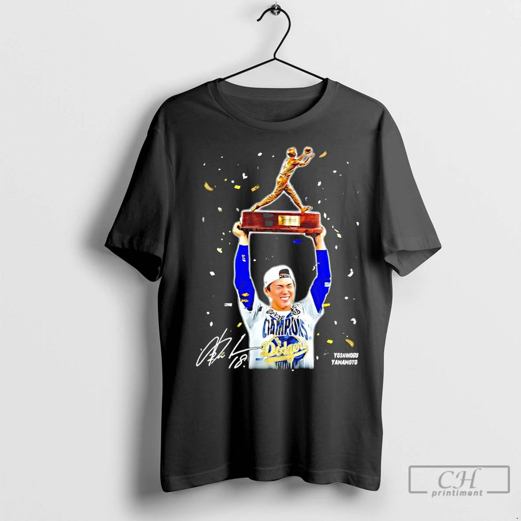 Premium Yoshinobu Yamamoto La Dodgers Mvp 2025 Celebration