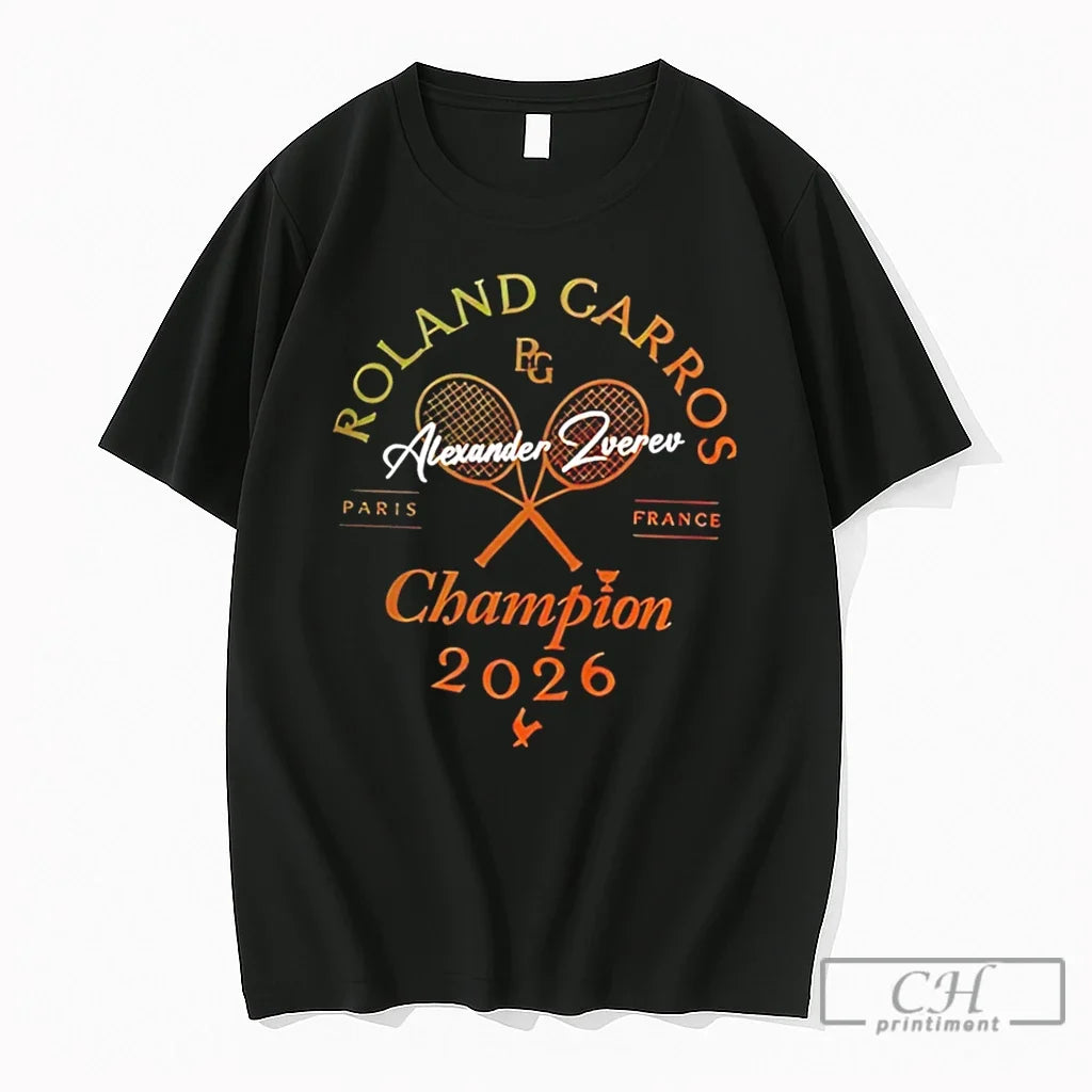 Premium Nwxfe84b Alexander Zverev 2026 Roland Garros Champions Classic Tee Unisex , , , Long Sleeve Tee