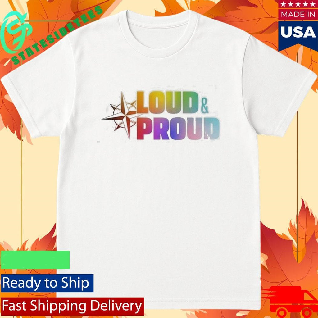 Pride Month Seattle Mariners 2026 June 1 giveaway Loud & Proud Colorful shirt