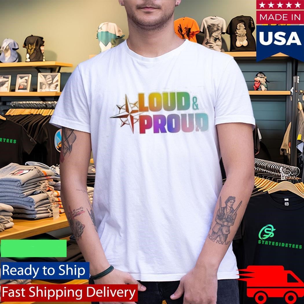 Pride Month Seattle Mariners 2026 June 1 giveaway Loud & Proud Colorful shirt