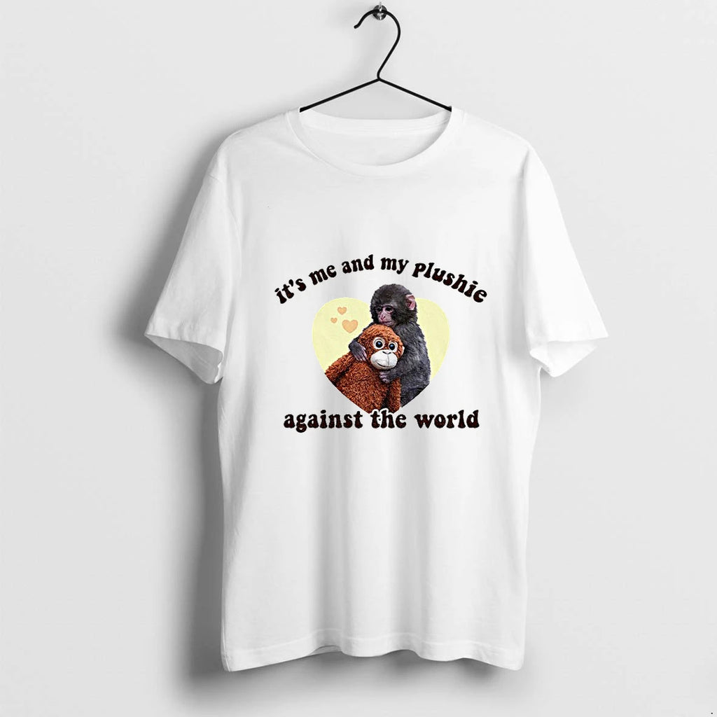Punch The Monkey Its Me And My Plushie Against The World Tshirts Sweater