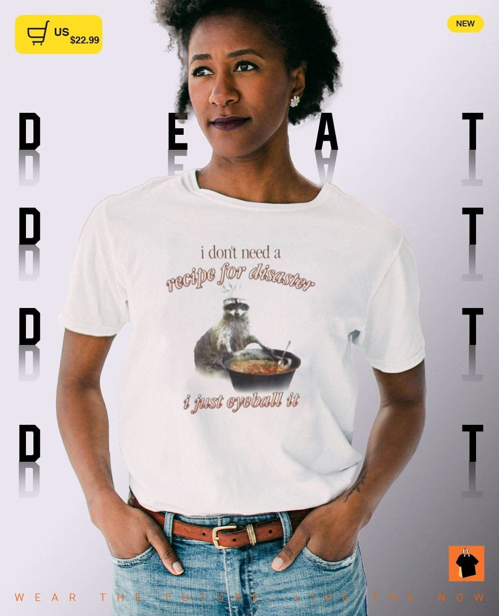 Raccoon chef cook I don’t need a recipe for disaster I just eyeball it shirt