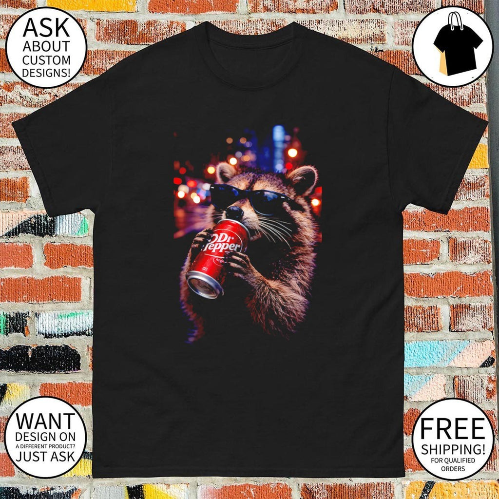 Raccoon drink Dr Pepper meme shirt