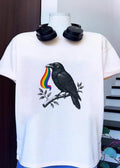 Rainbow Raven Pride Bird Branch T-Shirt