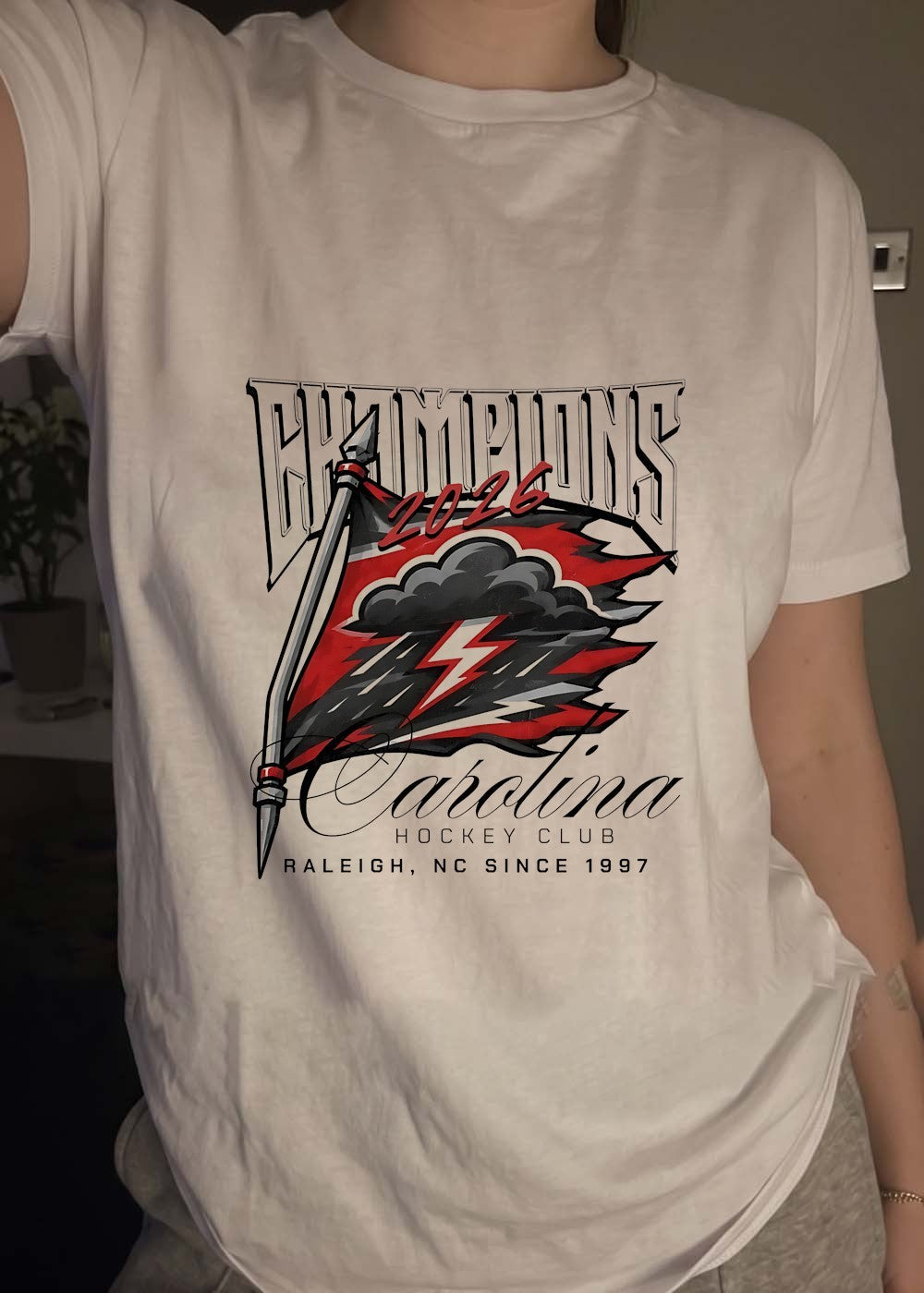 Raleigh NC Since 1997 Champions 2026 Carolina Hockey Club T-Shirt