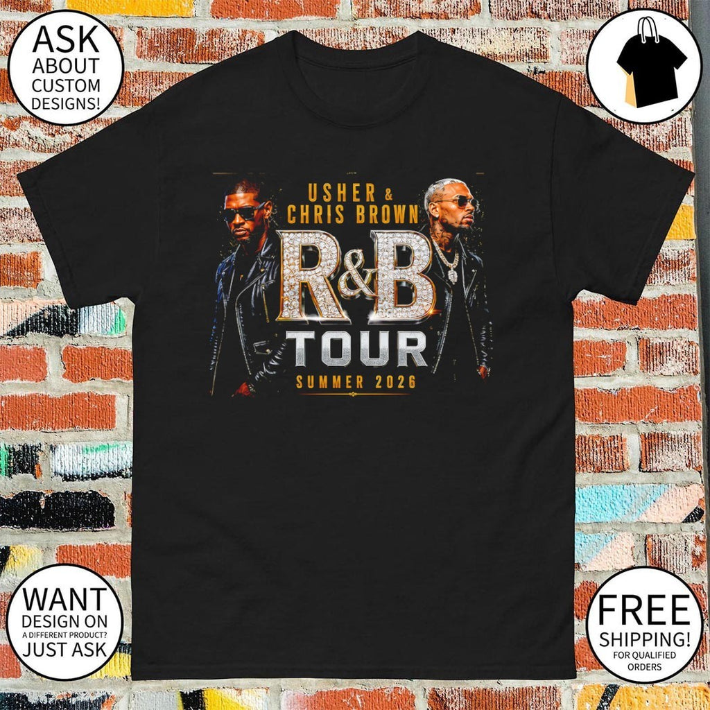 Raymond Brown Usher Raymond and Chris Brown Diamond The R and B Tour Music Concert Summer 2026 shirt