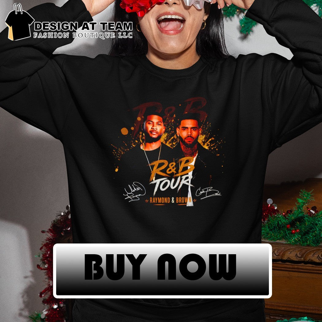 Raymond and Brown Usher Chris Brown signatures shirt