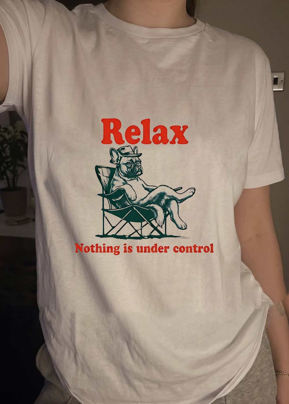 Relax Nothing is Under Control French Bulldog T-Shirt