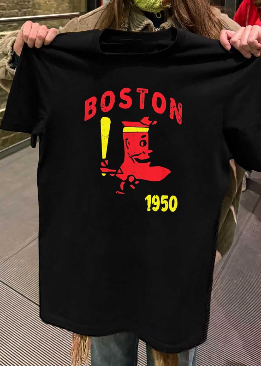 Retro Apparel Boston 1950 Baseball Mascot Player Batting T-Shirt