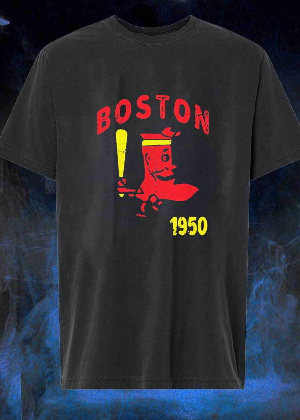 Retro Apparel Boston 1950 Baseball Mascot Player Batting T-Shirt