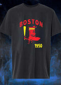 Retro Apparel Boston 1950 Baseball Mascot Player Batting T-Shirt