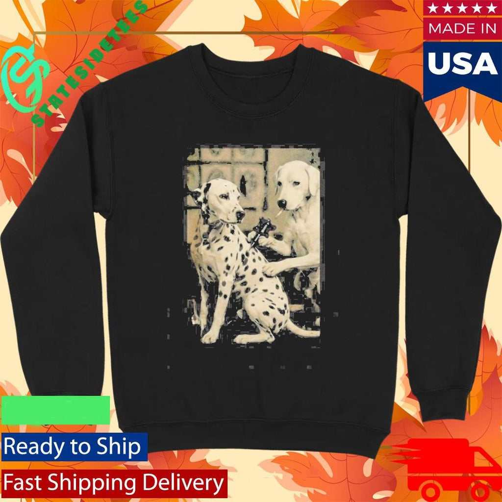 Retro Dalmatian Dog Tattoo Artist Shirt