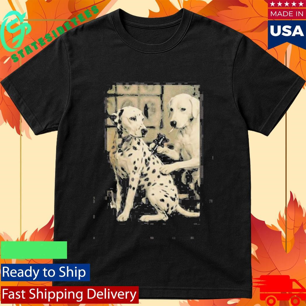 Retro Dalmatian Dog Tattoo Artist Shirt